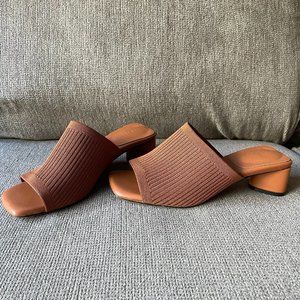 Brown mule heels - size 6 - gently worn